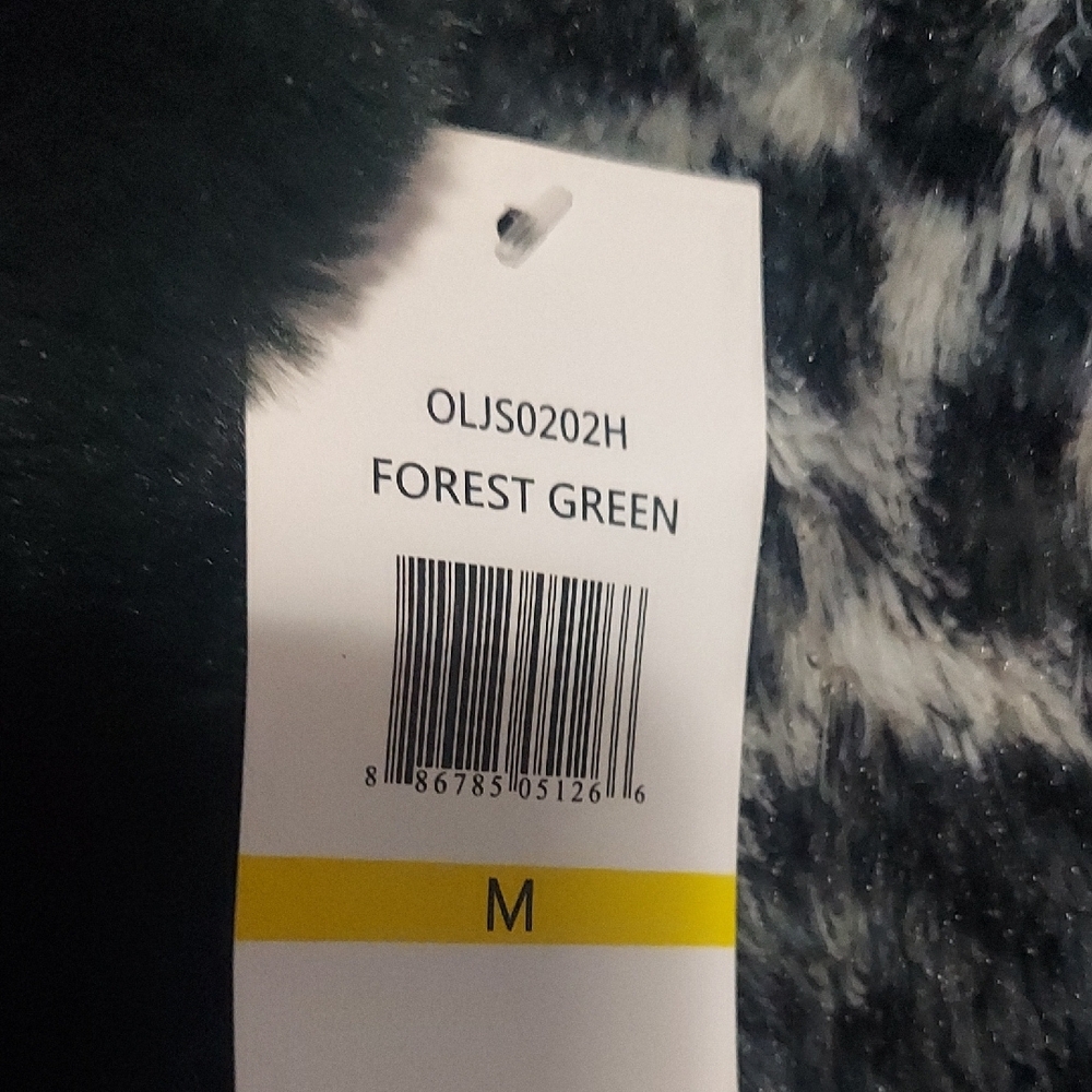 Jessica Simpson Forest Green Faux Fur Coat - Picture 17 of 17